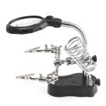 Helping Hand clip led Light Magnifier Glass Watch Repair Tool