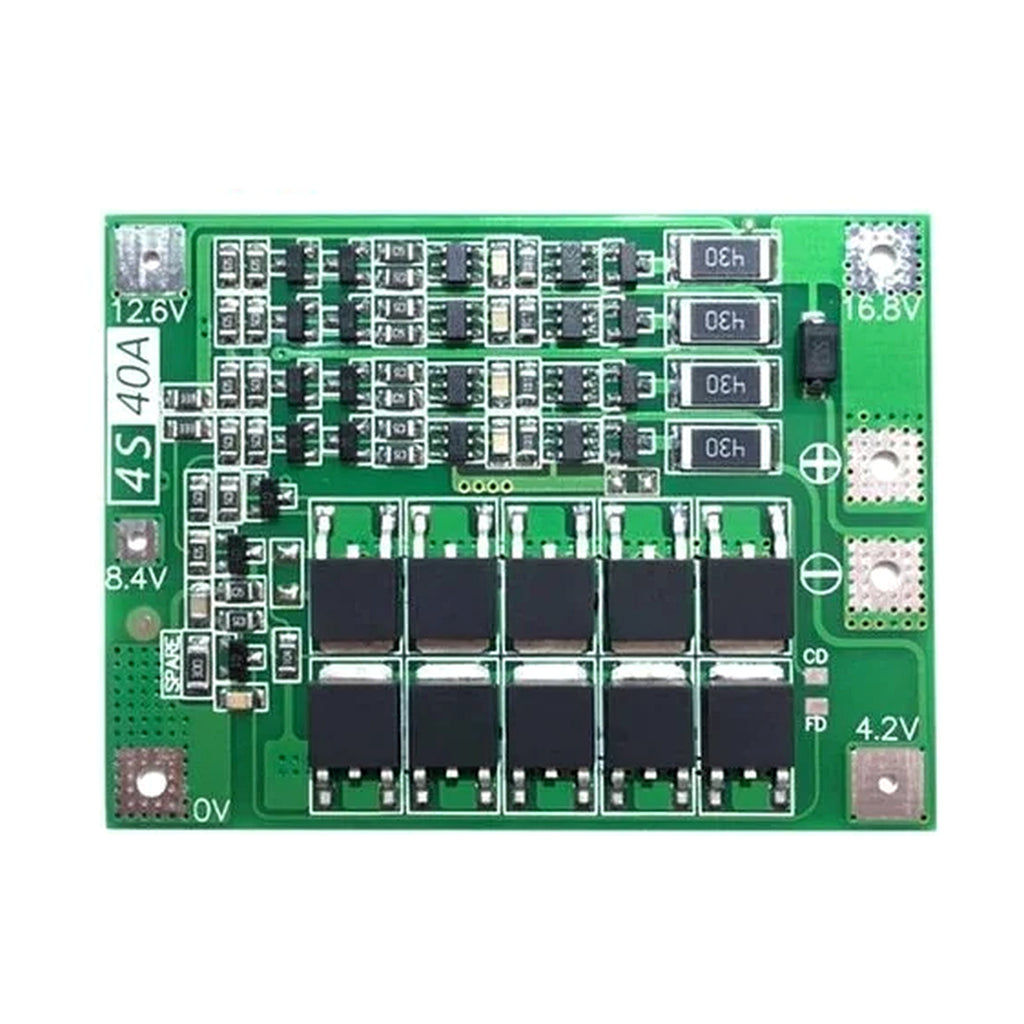 4S 40A Balanced BMS Battery Protection Board for 18650 Li-ion Batteries – 16.8V