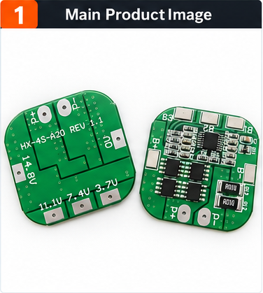 HX-4S-A20 4S 20A BMS Protection Board for 14.8V 18650 Li-ion Battery Pack