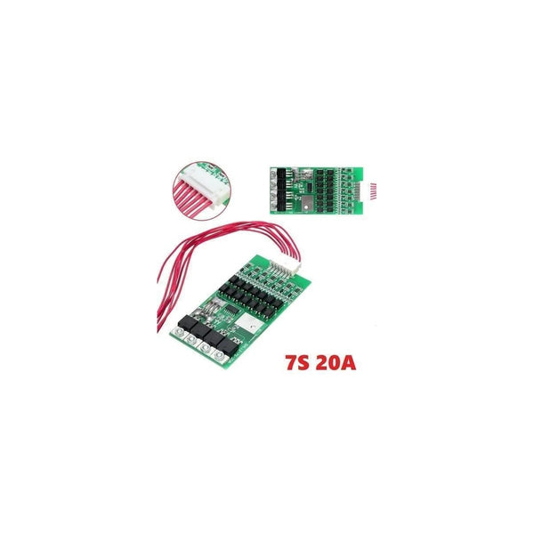 7S 24V 20A 18650 Lithium-Ion Battery BMS Protection Board with Wire