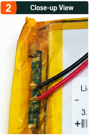3.7V 5000mAh Li-ion Polymer Battery with 2.0mm JST Connector and BMS