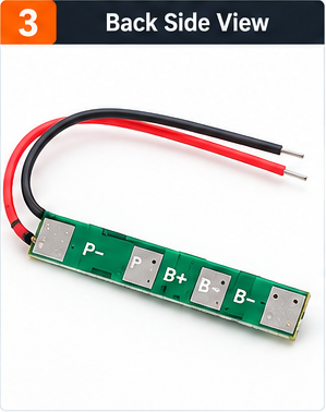 1S 3A 3.7V Li-ion BMS PCM Protection Board With Wire for 18650 Battery
