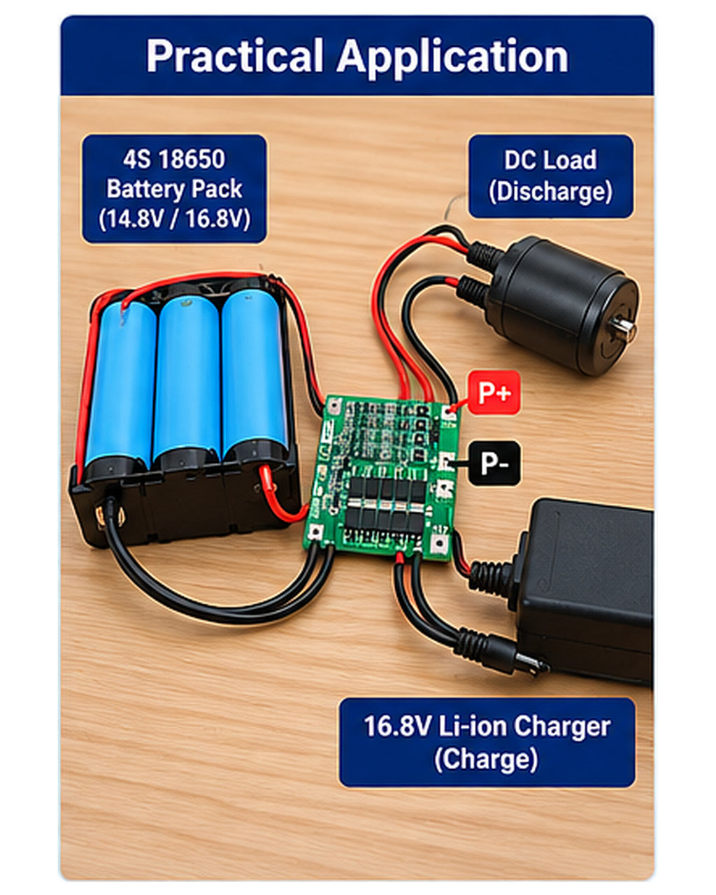 4S 40A Balanced BMS Battery Protection Board for 18650 Li-ion Batteries – 16.8V