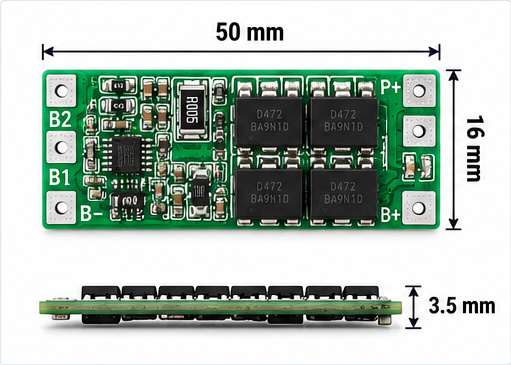 3S 40A BMS Board – 11.1V 12.6V 18650 Li-ion Protection