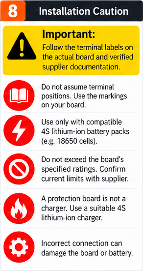 HX-4S-A20 4S 20A BMS Protection Board for 14.8V 18650 Li-ion Battery Pack