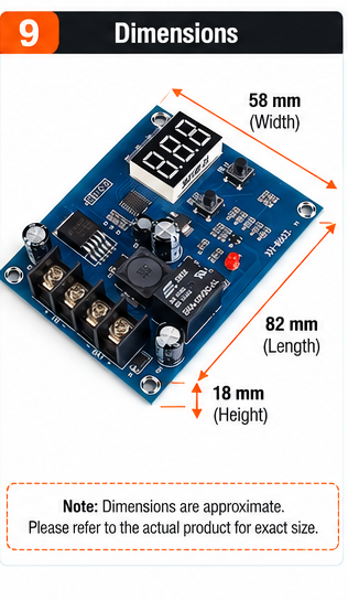 XH-M603 M632 12V 24V Battery Charging Control Module with Digital Voltage Display