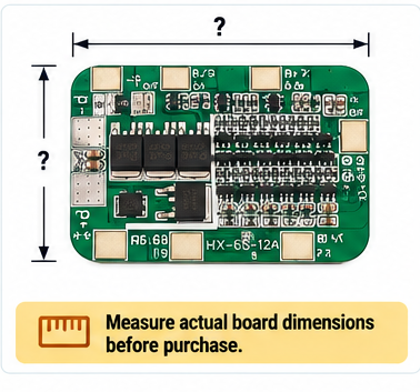 6S 12A BMS Protection Board for 22.2V 18650 Li-ion Battery