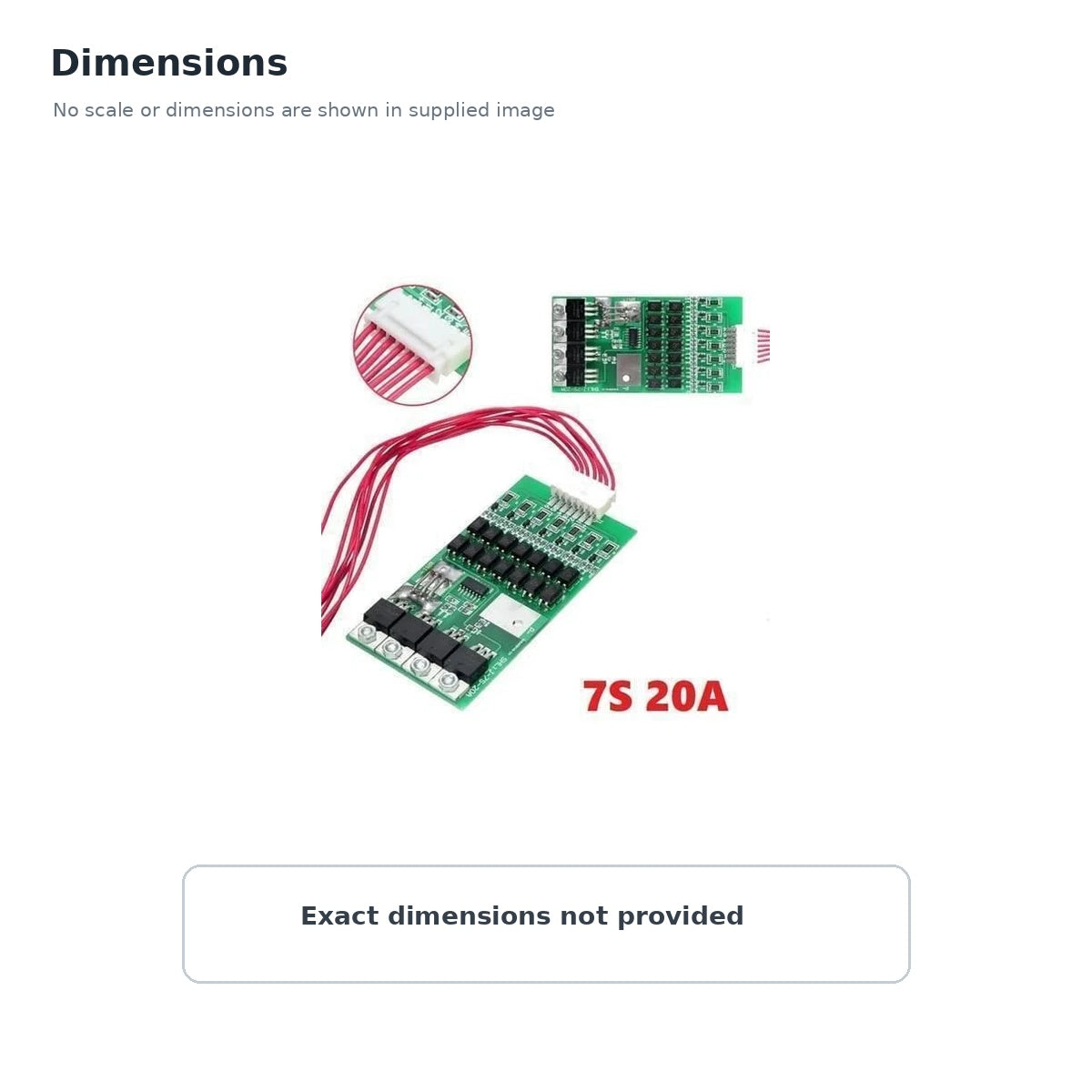 7S 24V 20A 18650 Lithium-Ion Battery BMS Protection Board with Wire