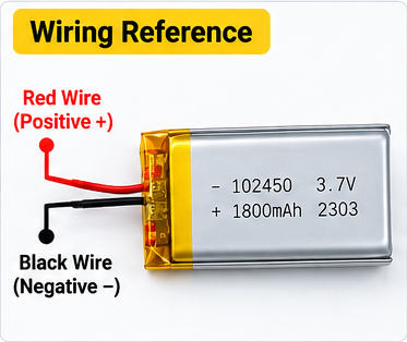 3.7V 1800mAh Lithium Battery With BMS