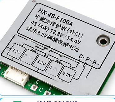 HX-4S-F100A 4S 100A LiFePO4 BMS Protection Board with Balance