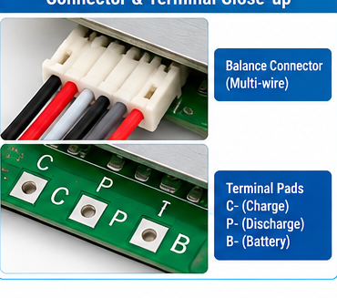 HX-4S-F100A 4S 100A LiFePO4 BMS Protection Board with Balance