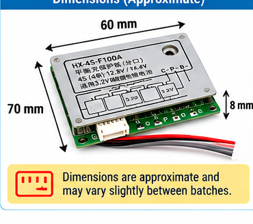 HX-4S-F100A 4S 100A LiFePO4 BMS Protection Board with Balance
