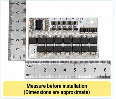 3S / 4S / 5S 100A LiFePO4 BMS Protection Board with Cell Balancing
