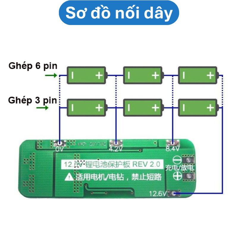 3S 20A 12.6V Li-ion Battery BMS Protection Board for 18650 Cells