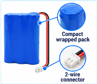 11.1V 1000mAh 18650 Li-ion Battery Pack – 3S Rechargeable