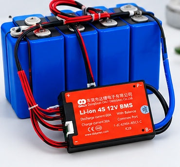 DALY BMS LiFePO4 4S 12V 60A Common Port Battery Protection Board with Balance