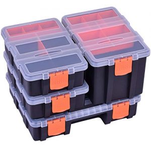 Arts Organizers Black/Orange Multi functional Plastic Small Storage Box