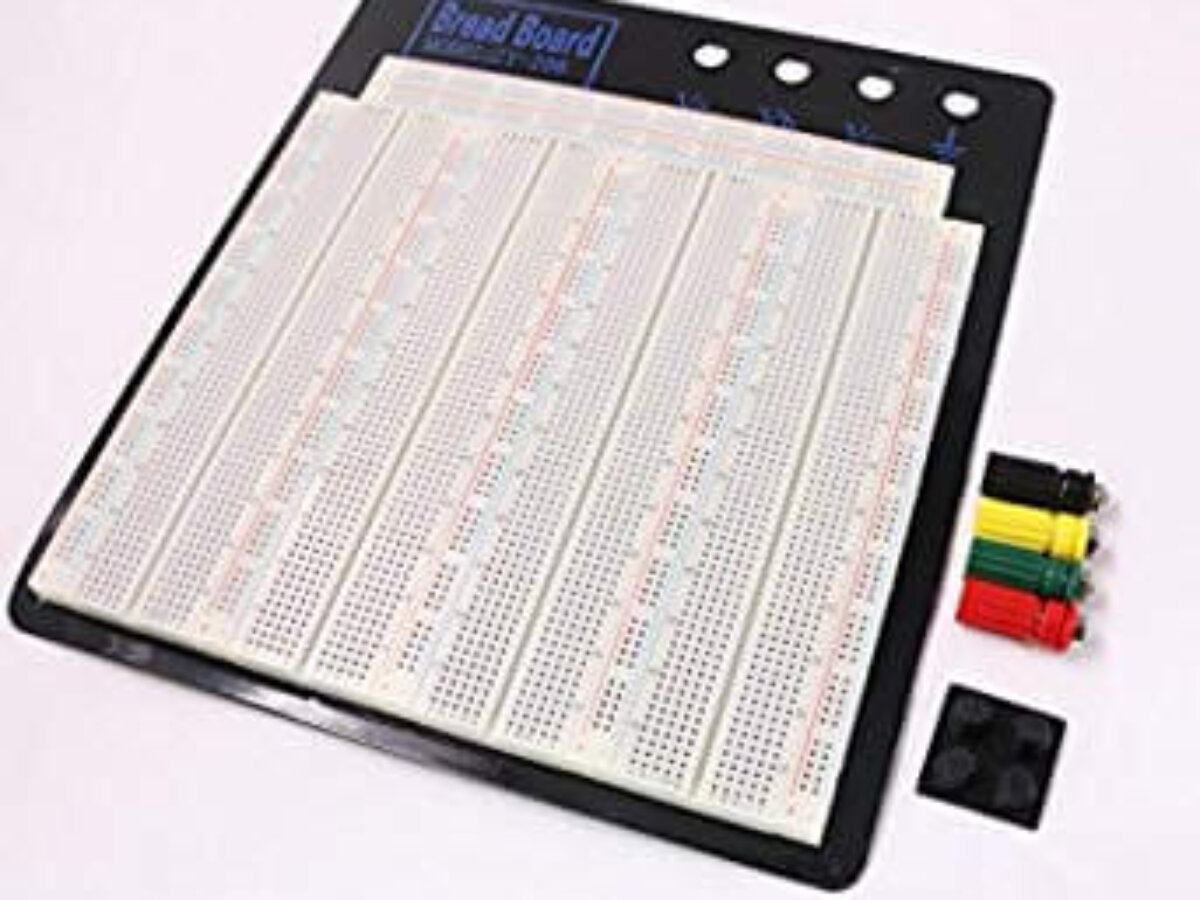Produktbild von ZY-208 Breadboard 3220 Lötpunkte – Wiederverwendbares Steckbrett Mit 4 Klemmenleisten Für Elektronik-Tests Und Prototyping