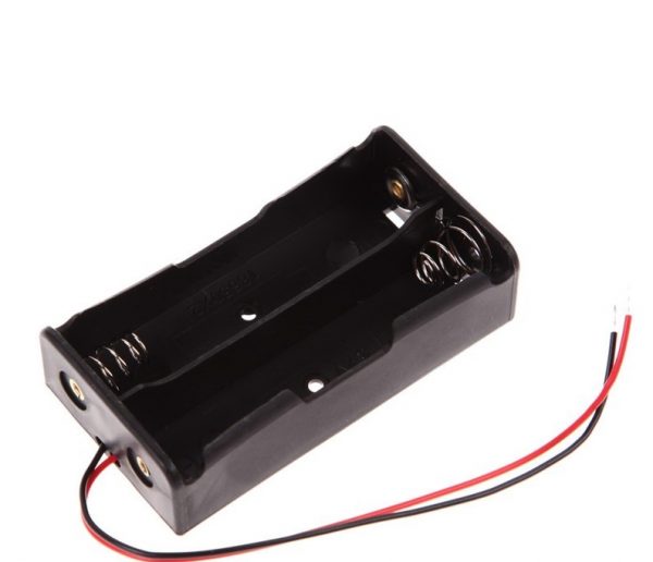 2xAA Battery Cell Holder Square Case