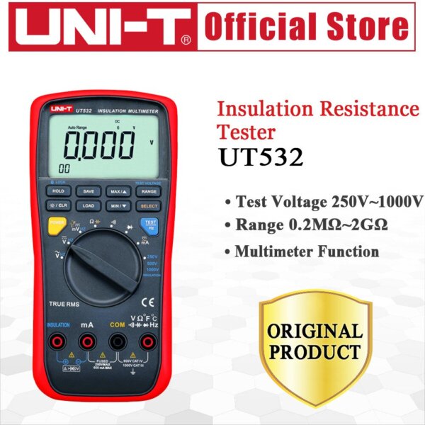 UNI-T UT532 True RMS Auto Range 250~1000V Insulation Resistance