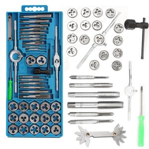 40Pcs Metric Tap Wrench and Die Pro Set M3-M12 Nut Bolt Alloy Metal