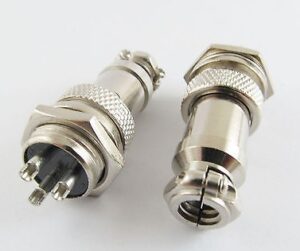 XLR 3 Pin Cable Connector 16mm Chassis Mount
