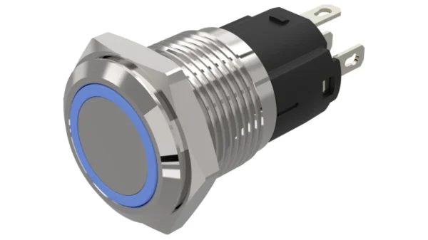 16mm Waterproof Metal Power Switch Blue | Electronics Hub